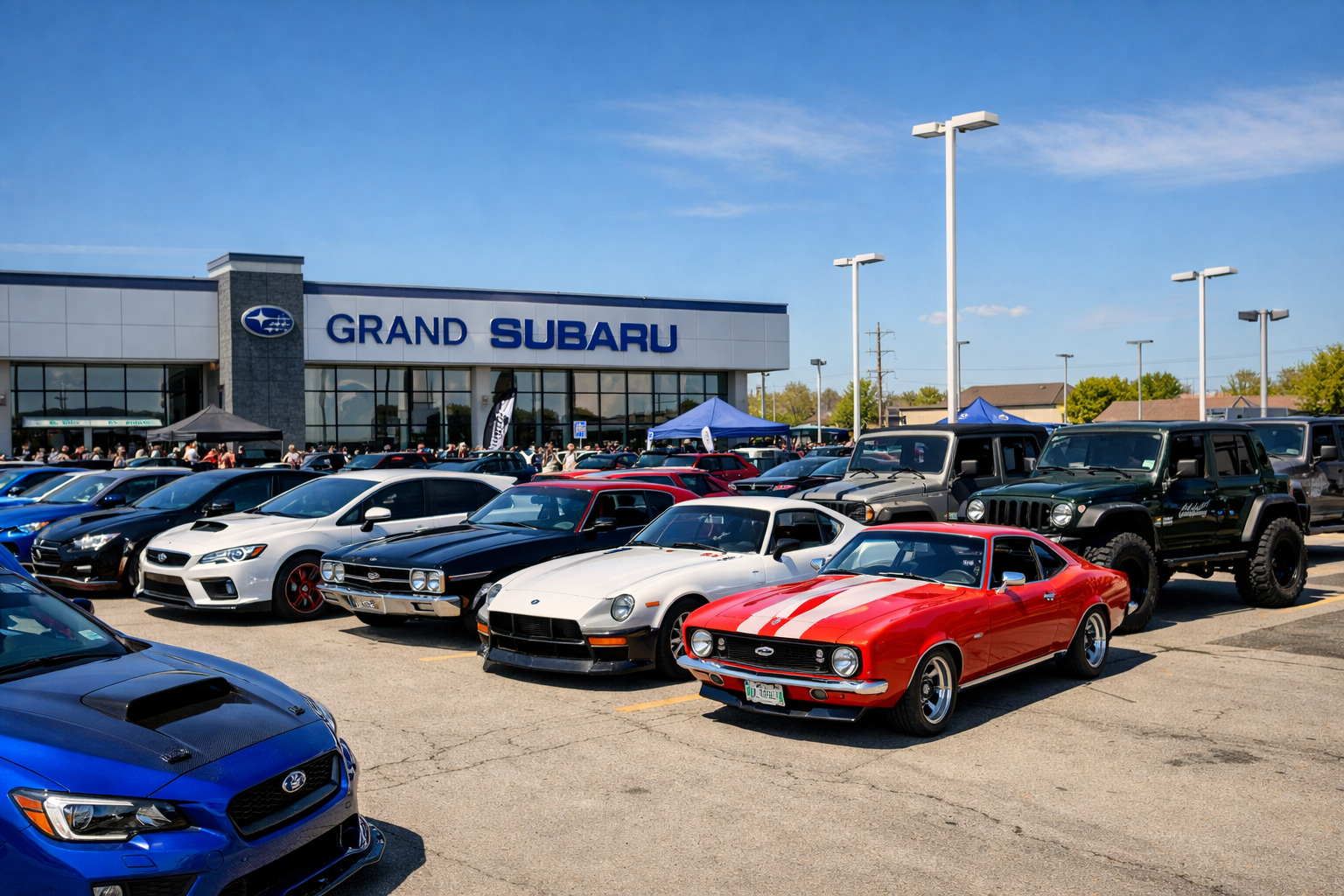 Subaru Sports Cars at Car Show on Sunny Day-1